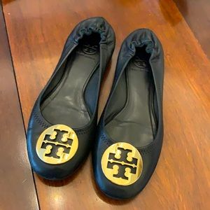 Tory Burch Black Ballet Flats